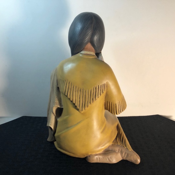 Vtg Byron Molds 10” 1979 Native American Woman & Infant Baby Figurine - Picture 10 of 16